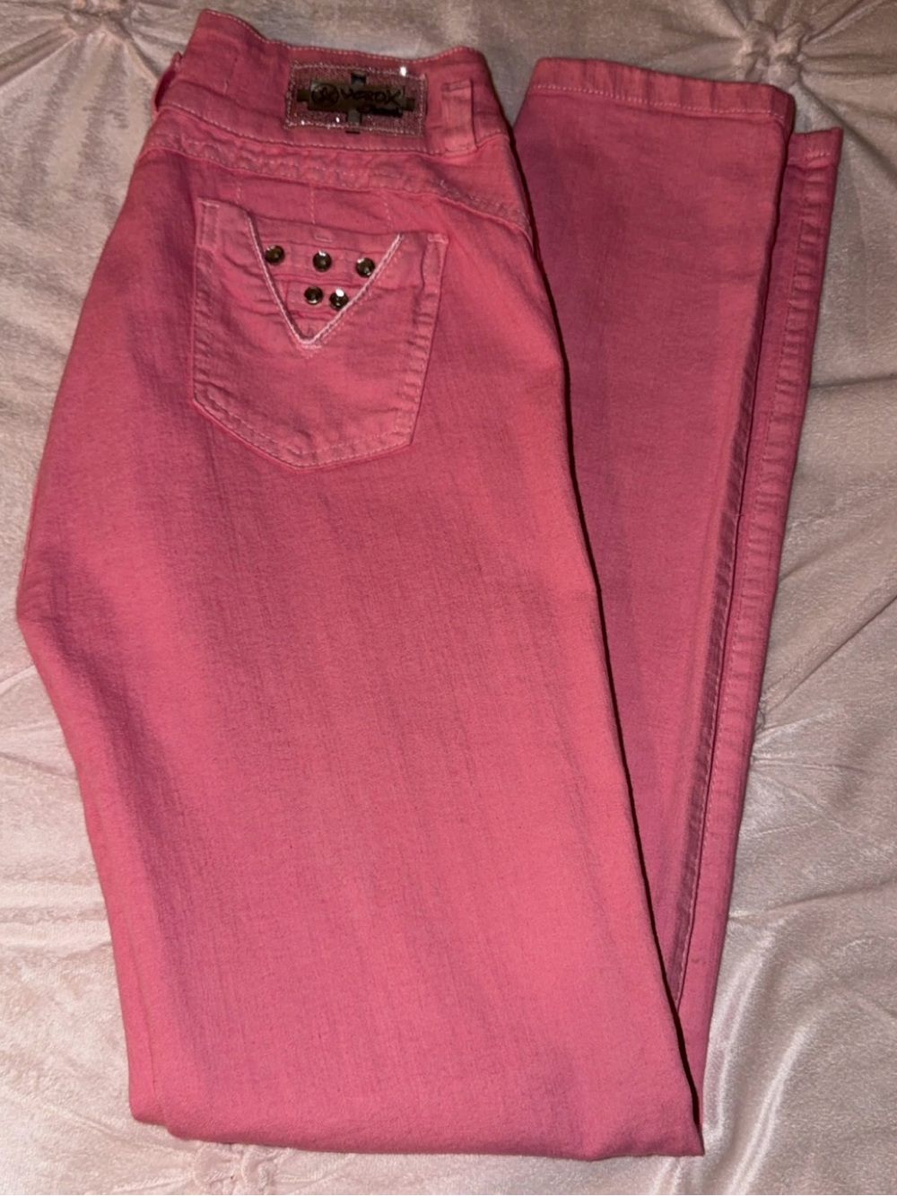 Women’s Pink Stud Accent Jeans